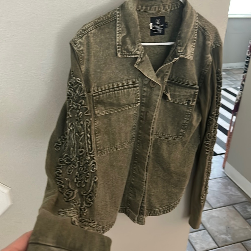 Volcom green jean jacket